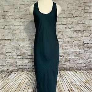 banana republic dress long deep green
